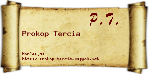 Prokop Tercia névjegykártya